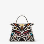 FENDI Peekaboo ISeeU Small Printed leather bag with Night Butterfly inlay